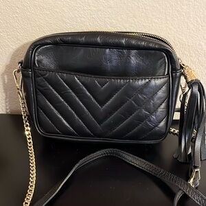 Black Crossbody Bag Gold Hardware